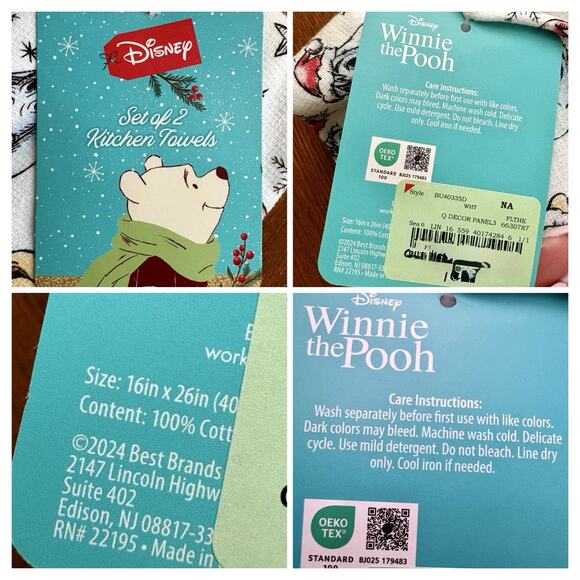 NWT WINNIE THE POOH Christmas Gift 6PC Bundle Throw Hunny Pot Necklace K-Beauty - Picture 9 of 16